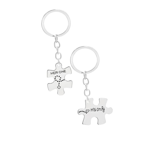WATIIFUFU Schlüsselanhänger Paar Set Splice Key Geometrische Form Schlüsselanhänger Valentinstag Für von WATIIFUFU