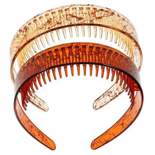 WATIIFUFU 2stücke Zähne Kamm Haarschmuck Für Frauen Rutschfester Breiter Haarreif Zum Waschen Des Gesichts Sport Und Alltag Langlebiges Pc-material Stilvolles Design von WATIIFUFU