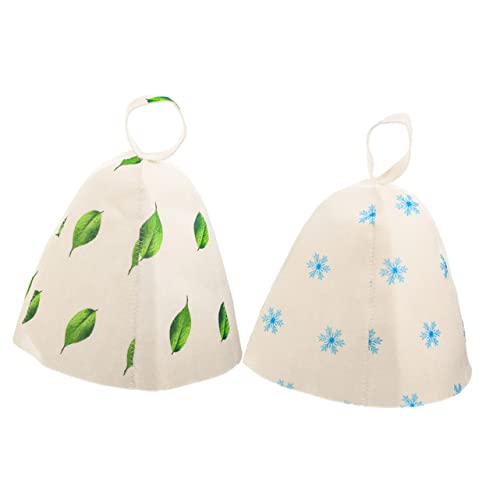 WATIIFUFU 2 Stück Sauna Hut Aus Filz Große Duschhaube Atmungsaktive Saunahut Kopfbedeckung Für Damen Und Herren Für Spa Und Sauna Praktisches Saunazubehör von WATIIFUFU