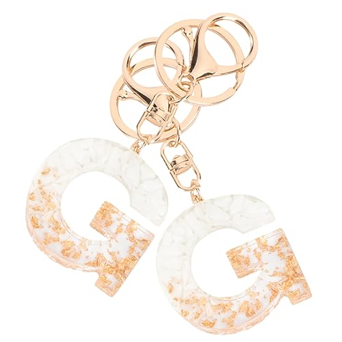 WATIIFUFU 2st Schlüsselanhänger Resina para Manualidades Rucksack-anhänger Anfangsschlüssel Alphabetschlüssel Anfangsbuchstaben-schlüsselbund Plastik von WATIIFUFU