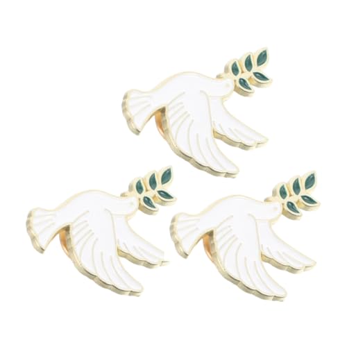 WATIIFUFU 3 Stück Friedenstauben Brosche Taubensymbol Anstecknadel Tauben Accessoire Friedenstauben Anstecknadel Anzug Brosche Rucksack Vogel Tauben von WATIIFUFU