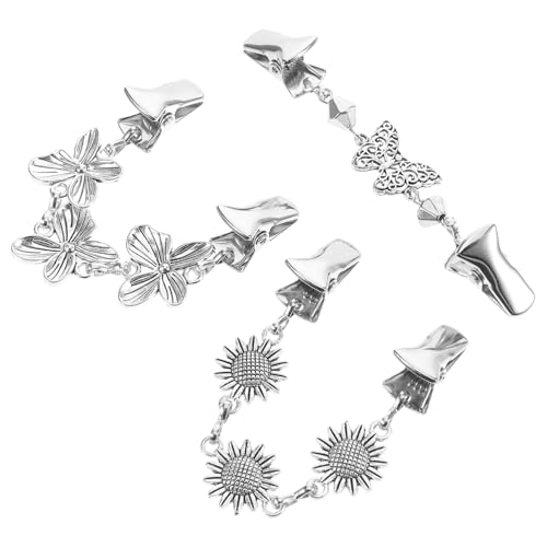 WATIIFUFU 3 Stück Teiliges Retro Cardigan Clips mit Blumenbroschen Dekorative Kleidungsklammern für Damen Vielseitige Strickjacken Pulloverclips Eleganter Schal Kleidverschluss Robust und von WATIIFUFU