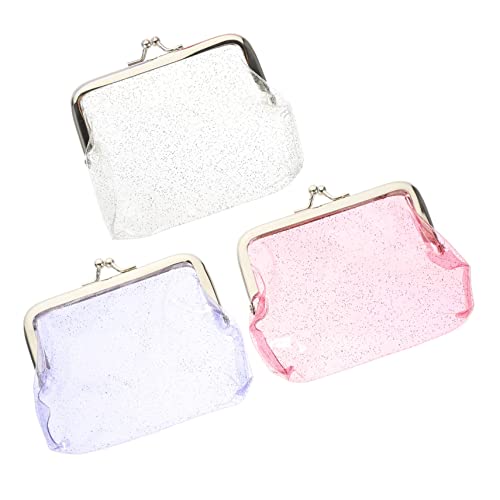 WATIIFUFU 3stücke Klare Transparent Kleiner Geldbeutel Tragbar Für Frauen Mädchen Münzen Bargeld Schlüssel Karten von WATIIFUFU