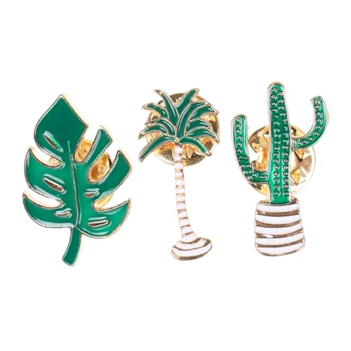 WATIIFUFU 3-teiliges Blatt-Broschen-Set für Damen Metall dekorative Anstecknadel Pflanzenform Brosche für Anzug Hut Rucksack stilvoller Schmuck Ornamente von WATIIFUFU