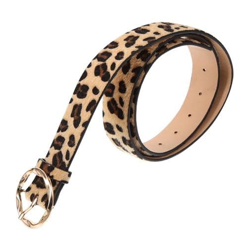 WATIIFUFU 3stücke Damen Leoparden Gürtel Aus Pu-leder Verstellbarer Taillengürtel Mit Runder Schnalle Modischer Gürtel Für Jeans Und Kleider Stilvolles Accessoire Für Alltag Und von WATIIFUFU