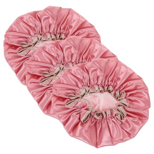 WATIIFUFU 3stücke Doppel Schicht Wasserdichte Duschhaube Wiederverwendbar Für Damen Mädchen Im Bad Oder Schwimmbad Als Schutz Für Haar Und Frisur von WATIIFUFU