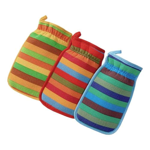 WATIIFUFU 3st Handschuhe Zum Schlammbaden Badehandtücher Körperwäscher Künstliche Masken Massage-schrubber Badeschrubber Warme Masken Waschlappen Fußbadwäscher Doppelseitiger Schrubber Rayon von WATIIFUFU