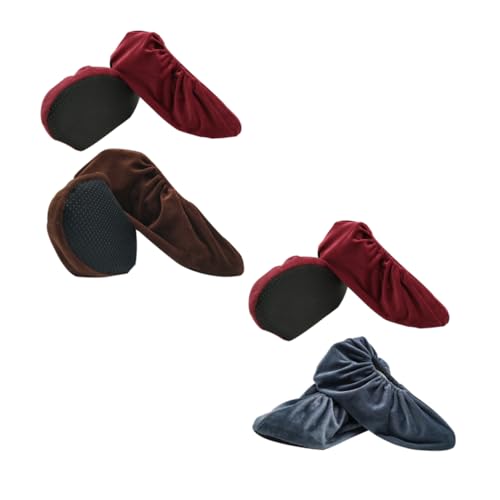 WATIIFUFU 4 Paar Kinder-schuhsocken Dickes Fusselfreies Tuch Atmungsaktives Design rutschfest Und Bequem Für Längeres Tragen Zufällige Farbe von WATIIFUFU