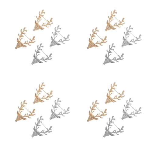 WATIIFUFU 4 Sätze Elch Broschen Anstecknadeln Für Kleidung Taschen Schals Und Hüte Metall Broschen Silber Und Gold Für Und Besondere Anlässe 4 Stück * 4 von WATIIFUFU