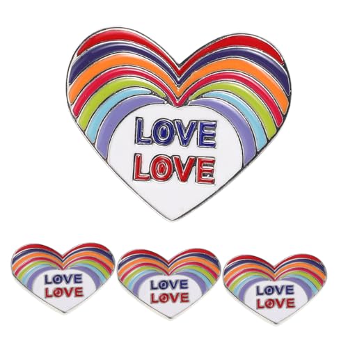 WATIIFUFU 4 Stück Bunte Emaille Anstecknadeln Lgbt Pride Pins Herz Regenbogen Broschen aus Langlebiger Legierung für Kleidung Rucksäcke Taschen Geschenk zu Geburtstag Hochzeit Weihnachten von WATIIFUFU