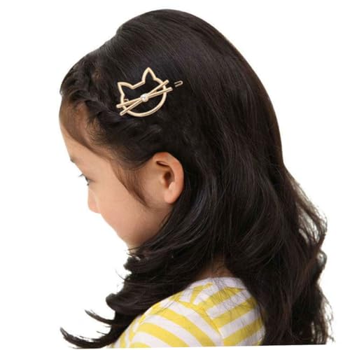 WATIIFUFU 4stücke Katzenhaarspangen Metall-haarspangen Für Damen Und Mädchen Silber Goldene Perle Silberne Perle von WATIIFUFU