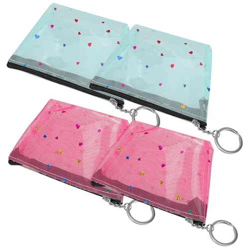 WATIIFUFU 4stücke Kleine Geldbörse Mit Reißverschluss Damen Münzenbeutel Blumenmuster Geldtasche Für Kopfhörer Lippenstift WATIIFUFU 4stücke Kleine Geldbörse Mit Reißverschluss Damen Münzenbeutel Blumenmuster Geldtasche Für Kopfhörer Lippenstift von WATIIFUFU