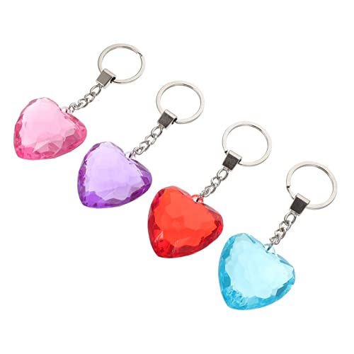 WATIIFUFU Schlüsselanhänger Zum Valentinstag – 4-teiliger Schlüsselanhänger Aus Acryl in Herzform Mit Schlüsselanhänger- von WATIIFUFU