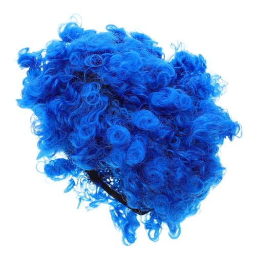 WATIIFUFU 4 Stück Teiliges Afro Party Perückenset Kurz Lockig Voluminös Clown Kostüm Perücke für Damen Herren Disco Karneval Halloween Jahre Hippie Cosplay Zubehör von WATIIFUFU