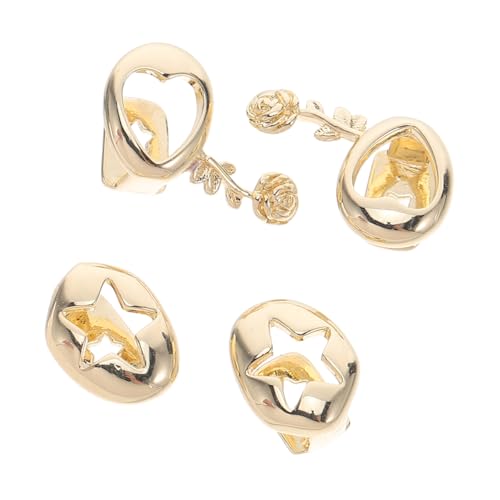 WATIIFUFU 4 Stück Teiliges Hip-hop Zahnkappen aus Kupfer Einzelne Fake Teeth Caps Stern Halloween Punk Teeth Jewelry für Kostüm und Streetwear Langlebige Stilvolle Mundgrills von WATIIFUFU