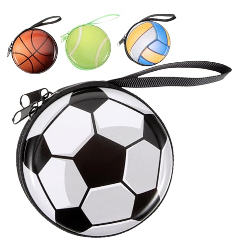 WATIIFUFU 4stücke Junge Mädchen-geldbörse Münzbörse Wechselgeldbeutel Mit Reißverschluss Basketball Muster Cartoon Aufbewahrungsbox Für Kleingeld Leckereien Pralinen von WATIIFUFU