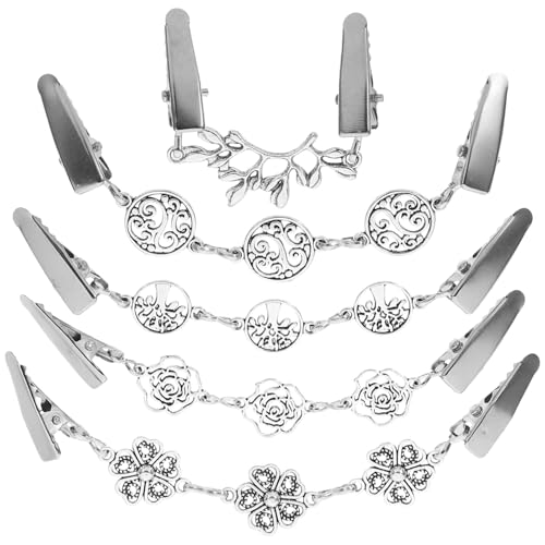 WATIIFUFU 5 Stück Teiliges Vintage Cardigan Clips für Damen Stilvolle Pullover Verschlüsse mit Einzigartigem Design Praktische und Dekorative Strickjacken Klammern Vielseitig für Kleidung von WATIIFUFU