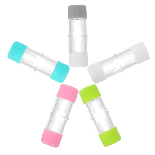 WATIIFUFU 5-teiliges Kontaktlinsengehäuse: Tragbares Rgp-kontaktlinsen-aufbewahrungsgehäuse Mit Doppelkopf - Transparenter, Versiegelnder Einweichbehälterhalter Für Frauen Im Freien WATIIFUFU 5-teiliges Kontaktlinsengehäuse: Tragbares Rgp-kontaktlinsen-aufbewahrungsgehäuse Mit Doppelkopf - Transparenter, Versiegelnder Einweichbehälterhalter Für Frauen Im Freien von WATIIFUFU