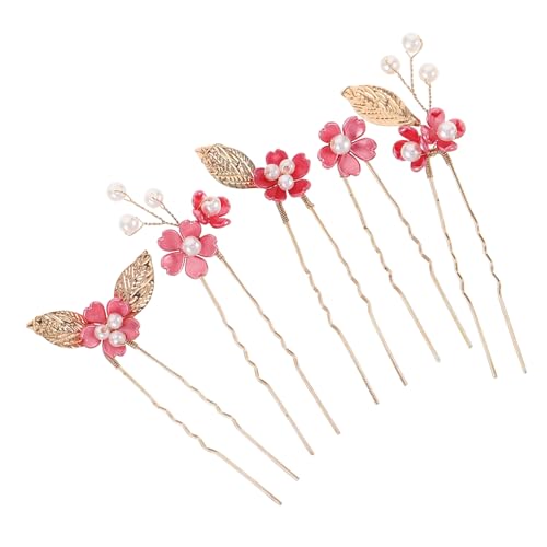 WATIIFUFU 5stücke Handgefertigte Blumen Haarnadeln Braut Hochzeit Haarschmuck Haarnadeln Für Frauen Haar Zubehör von WATIIFUFU
