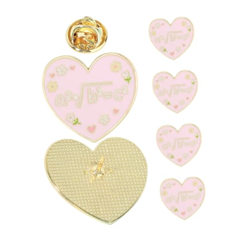 WATIIFUFU 6 Stück Teiliges Herz-broschen Legierung mit Englischen Buchstaben Dekorative Anstecknadeln für Frauen Vielseitig für Mäntel Schals Pullover Sichere Befestigung Langlebig und von WATIIFUFU