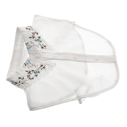 WATIIFUFU Abnehmbarer Bestickter Fake-kragen Damen Halbshirt Krageneinsatz Spitzenkragen Vielseitig Tragbar Komfortabel und Atmungsaktiv Modisches Accessoire für Stilvolle Outfits von WATIIFUFU