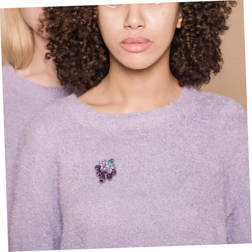 WATIIFUFU Alloy Glas Obst Brosche für Damen Langlebige Anstecknadel mit Sicherem Halt Modisches Weintrauben Design Vielseitig für Kleidung Hüte Jacken Sommer Accessoire von WATIIFUFU