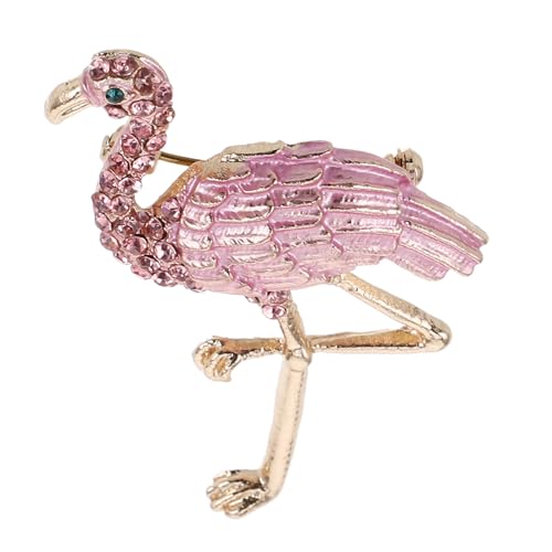 WATIIFUFU Anstecknadel Flamingo Form Glänzende Cartoon Brosche Für Damen Trendige Flamingo Brustnadel Schal Corsage Perfektes Accessoire Für Sommerpartys Und Mottopartys von WATIIFUFU