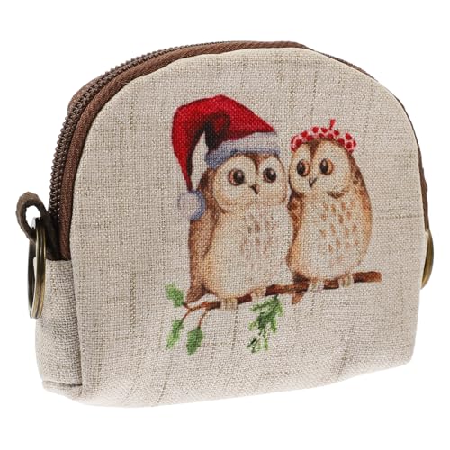 WATIIFUFU Schlüsselbeutel Aus Leinen Mit Reißverschluss Kleine Aufbewahrungstasche Für Damen Geeignet Für Kopfhörer Schmuck Münzen Und Andere Kleinteile von WATIIFUFU