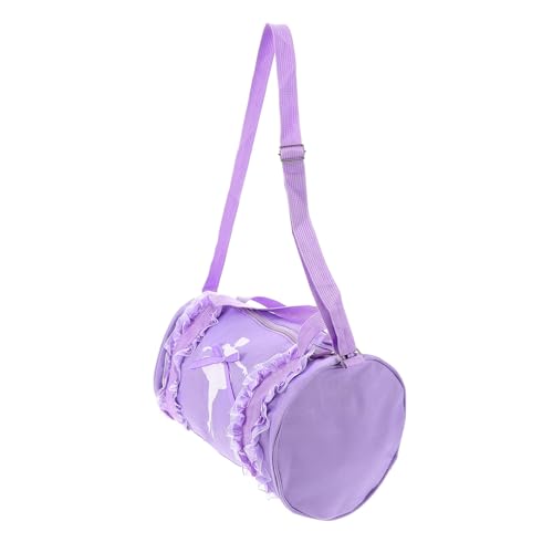 WATIIFUFU Ballett tasche Mädchen Verstellbar Schulter Tanzbeutel aus Oxford Tragbar Leicht mit Reißverschluss Vielseitige Dance Bag für Ballettschuhe Kleidung und Kostüm in Flieder mit von WATIIFUFU