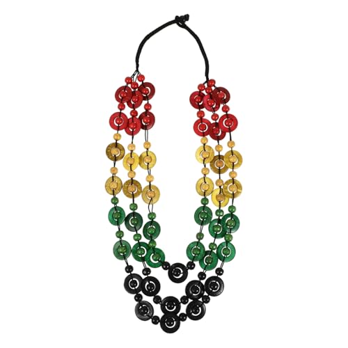 WATIIFUFU Boho Halskette Damen Lang Handgefertigt mit Natürlichen Holzperlen und Kokosnussschale Stilvoller Bohemia Schmuck für Strand Alltag und Besondere Anlässe von WATIIFUFU