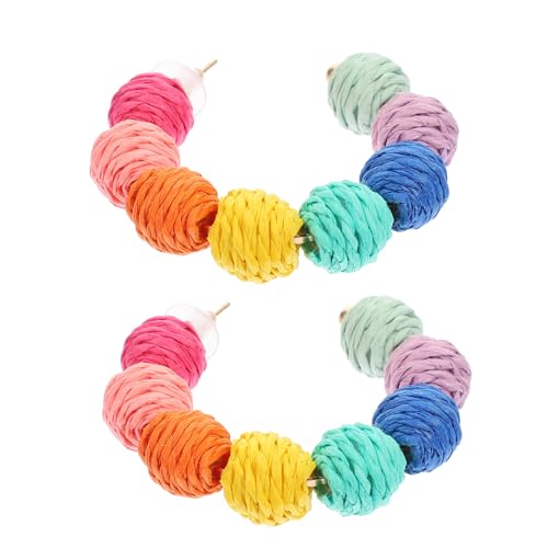 WATIIFUFU Boho Raffia Ohrhänger Damen Sommer Strand Ohrringe Leicht Geometrisch Handgefertigt Schmuck WATIIFUFU Boho Raffia Ohrhänger Damen Sommer Strand Ohrringe Leicht Geometrisch Handgefertigt Schmuck von WATIIFUFU