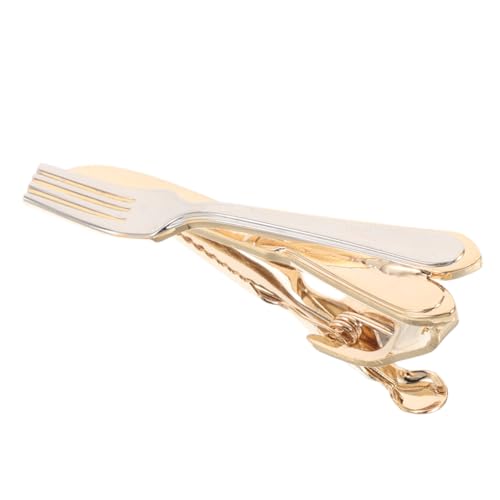 WATIIFUFU Business Krawattenklammer Herren Zweifarbiges Messer-gabel-design Einzigartig Stabil für Hochzeit Party Büro Eleganter Krawattenhalter Schmaler Krawattenclip Stilvoll von WATIIFUFU