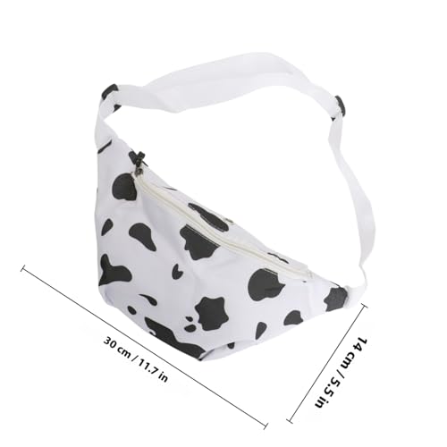 WATIIFUFU Cow Print Bauchtasche mit Verstellbarem Dickem Schultergurt Langlebiges Kratzfestes Material Modische Crossbody Bag für Damen Rutschfest und Robust für Alltag und Freizeit von WATIIFUFU