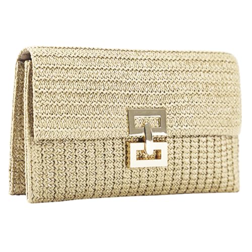 WATIIFUFU Damen Clutch Bag Geflochten Handtasche Large Capacity Party Abendtasche für Hochzeit Bankett Alltag Komfortabel Modisch von WATIIFUFU