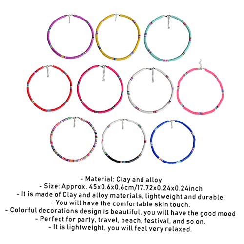 WATIIFUFU Halskette Für Damen Strand Halskette Mit Farbigen Dekor Anhängern Personalisierbare Kette Legierungen Runde Stücke Weiße Und Schwarze Perlen Leicht Und Langlebig Für Freizeit Und r von WATIIFUFU