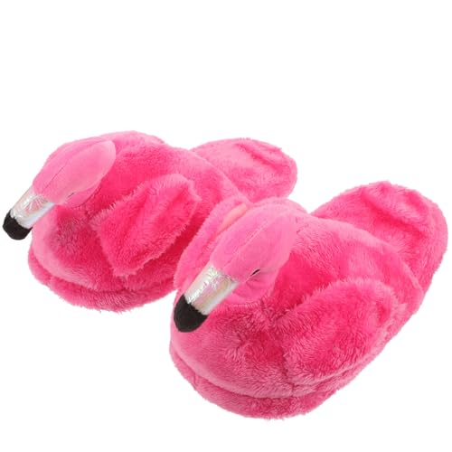 WATIIFUFU Damen Hausschuhe Flamingo Design Kuschelige Warme Atmungsaktive Pantoffeln mit Memory schaum Weiche Rutschfeste Schlappen für Gemütliche Stunden Zuhause von WATIIFUFU