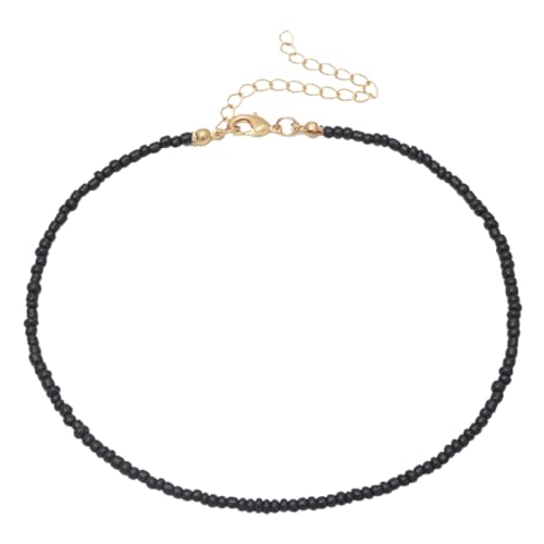 WATIIFUFU Damen Perlenkette mit Bunten Reiskornperlen Dünne Einlagige Halskette Modischer Choker für Frauen Elegante Clavicle Chain für Party und Alltag Langlebiges Material Schlichtes von WATIIFUFU