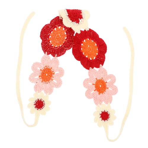 WATIIFUFU Damen Stirnband Häkelbandana mit Künstlicher Blume Komfortables Haarband für Mädchen und Frauen Modisches Kopftuch Vielseitig Einsetzbar Langlebig und Angenehm zu Tragen von WATIIFUFU