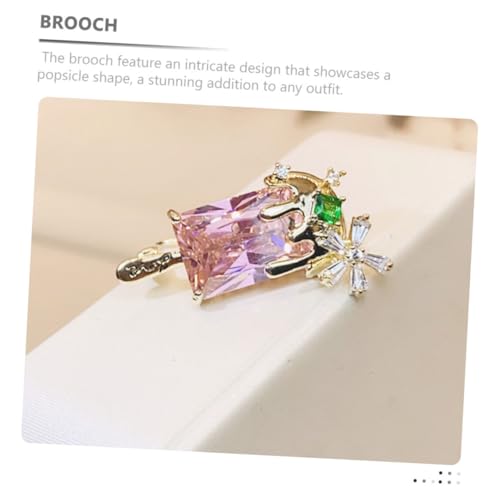 WATIIFUFU Dekorative Brosche Damen Kupfer Anstecknadel mit funkelndem Ice Design Modischer Schmuck für Kleidung und Jacken Sommerlicher Lapel Pin zur Fixierung Accessoire von WATIIFUFU