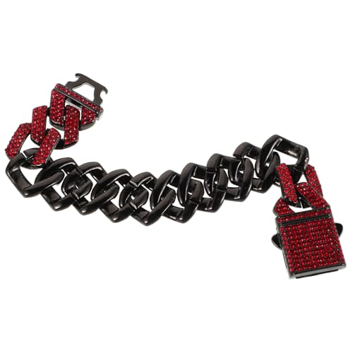 WATIIFUFU Diamantförmiges Link Armband für Männer Hip Hop Schmuck aus Legierung mit Wasserdiamanten Stylisches Accessoire Flexibles Tragegefühl Robustes Design von WATIIFUFU