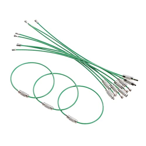 WATIIFUFU 10stücke Schlüsselanhänger Mit Etikettenhaltern Schlüsselringe Für Und Outdoor-aktivitäten Grün von WATIIFUFU