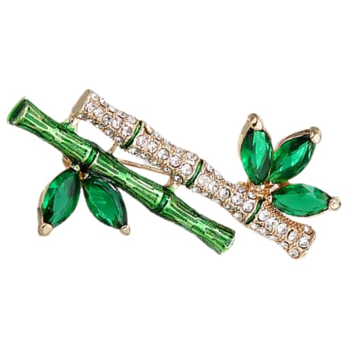 WATIIFUFU Elegante Bamboo Brooch Pin Damen Anstecknadel Glänzend Verschleißfest Kreatives Design Für Kleidung Rucksack Schmuckaccessoire von WATIIFUFU