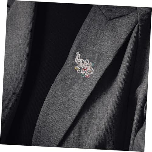WATIIFUFU Elegante Pfauenbrosche mit Funkelnden Strasssteinen Modischer Schal Reverspin Vielseitiger Anstecker für Damen für Jacken Kleider Schals und Blusen Hochwertiges Schmuckaccessoire von WATIIFUFU