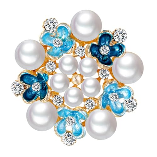 WATIIFUFU Elegante Strass Blumenbrosche mit Perlen Modische Damen Schmuck brosche für Pullover Kleid Schal Robustes für Hochzeit Fest Geschenk an Freundin Mutter Geburtstag von WATIIFUFU
