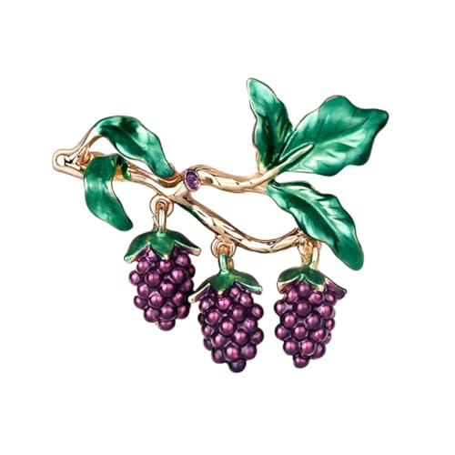 WATIIFUFU Elegante Strass Obst Brosche Trauben Design aus Legierung Glänzend als Geschenk für Frauen Mädchen Schmuck Anstecknadel für Hochzeit Party Valentinstag von WATIIFUFU