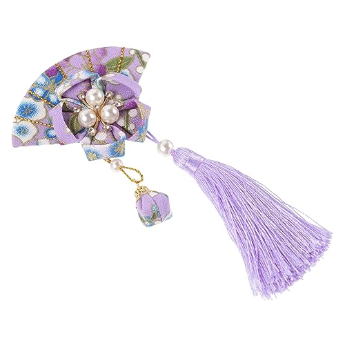 WATIIFUFU Fächer Haarspange mit Quaste Japanische Traditionelle Haarschmuck für Damen für Hochzeiten und Cosplay Elegant und zu Tragen Perfektes Accessoire für Kimonos und Festliche Anlässe von WATIIFUFU