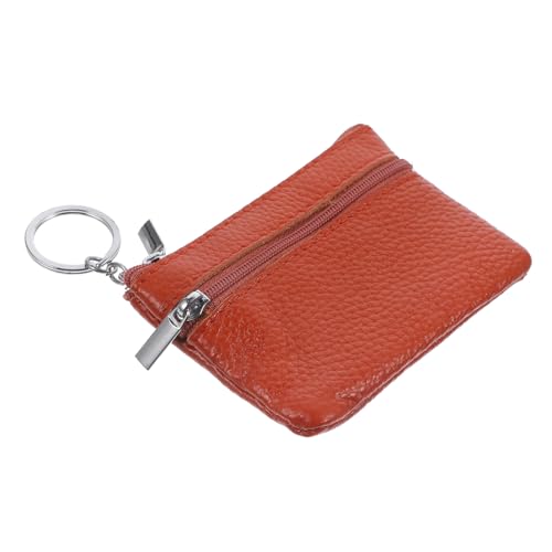 WATIIFUFU Kleinledergeldbörse Für Damen Echtes Münzbeutel Mit Schlüsselring Vielseitige Verwendung Als Kosmetiktasche Ohrhörer-Organizer Oder Schmuckaufbewahrung Elegantes von WATIIFUFU