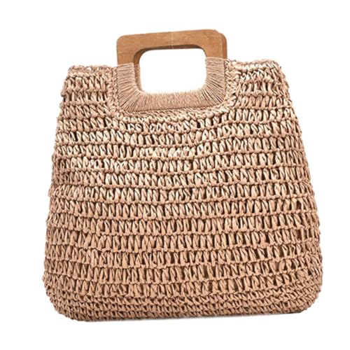 WATIIFUFU Große Strandtasche Damen Geflochtene Handtasche Boho Stil Sommer Tasche mit Hoher Kapazität für Shopping Freizeit Urlaub von WATIIFUFU