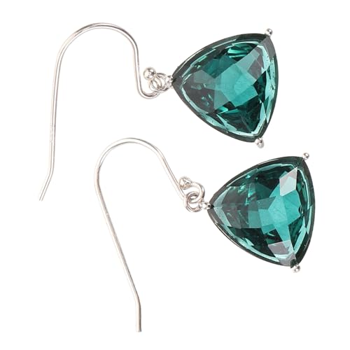 WATIIFUFU Grüne Dreiecksohrringe Für Damen Minimalistische Geometrische Tropfenohrringe Feine Handwerkskunst Für Alltag Und Besondere Anlässe von WATIIFUFU