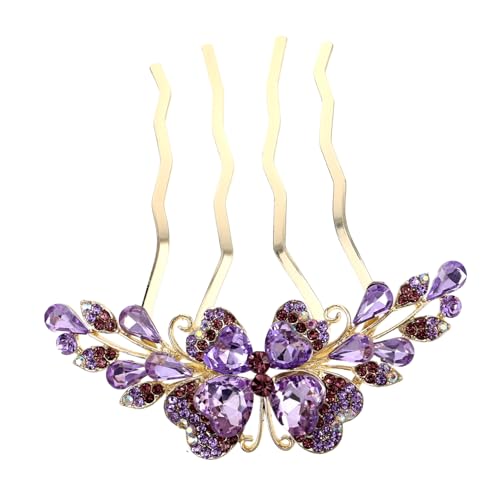 WATIIFUFU Haarklammer Mit Strasssteinen Aus Legierung Seitlicher Haarkamm Für Damen Dekoratives Kopfschmuck Für Braut Und Täglicher Gebrauch von WATIIFUFU